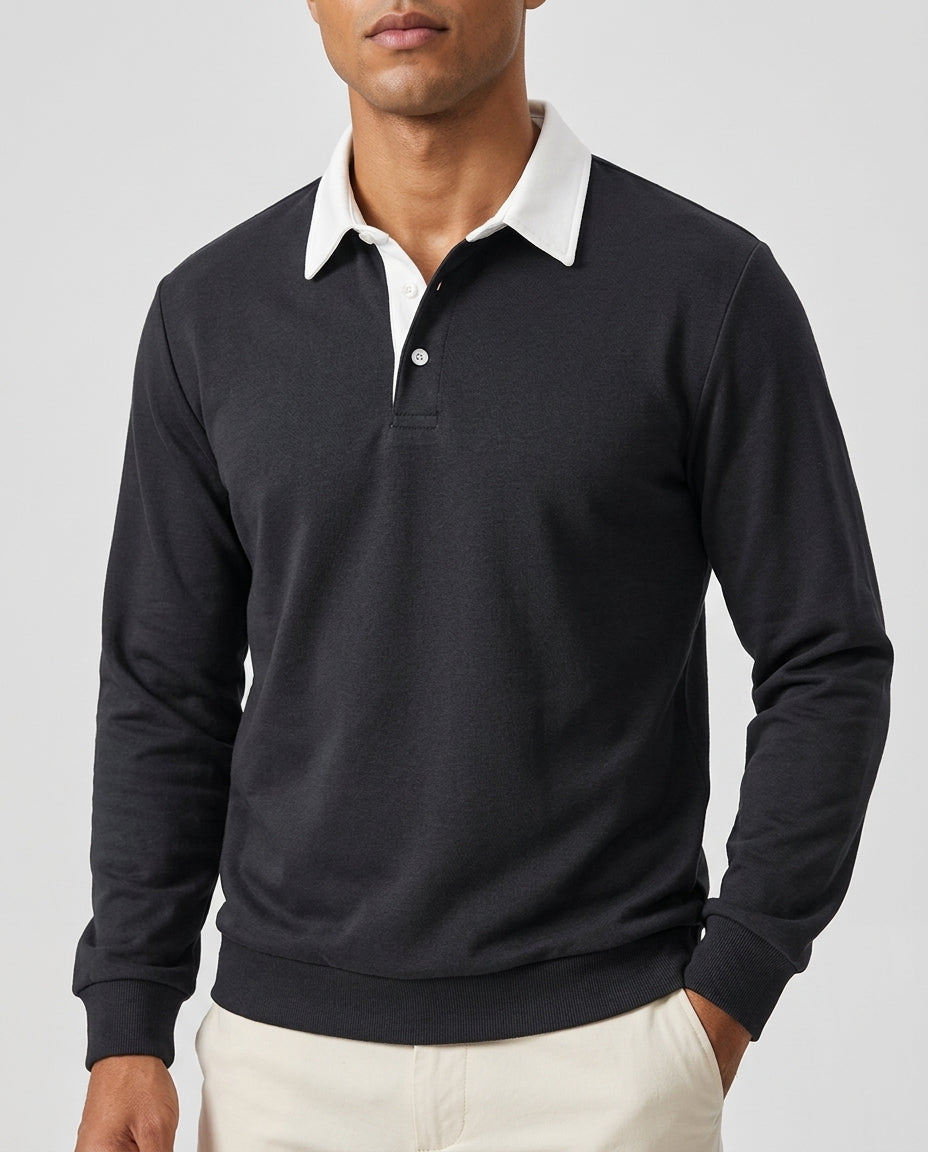 Beckham Men's Cotton Polo Sweatshirt