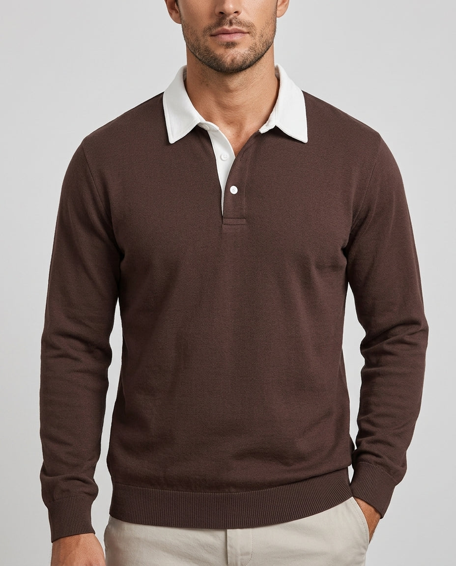 Beckham Men's Cotton Polo Sweatshirt