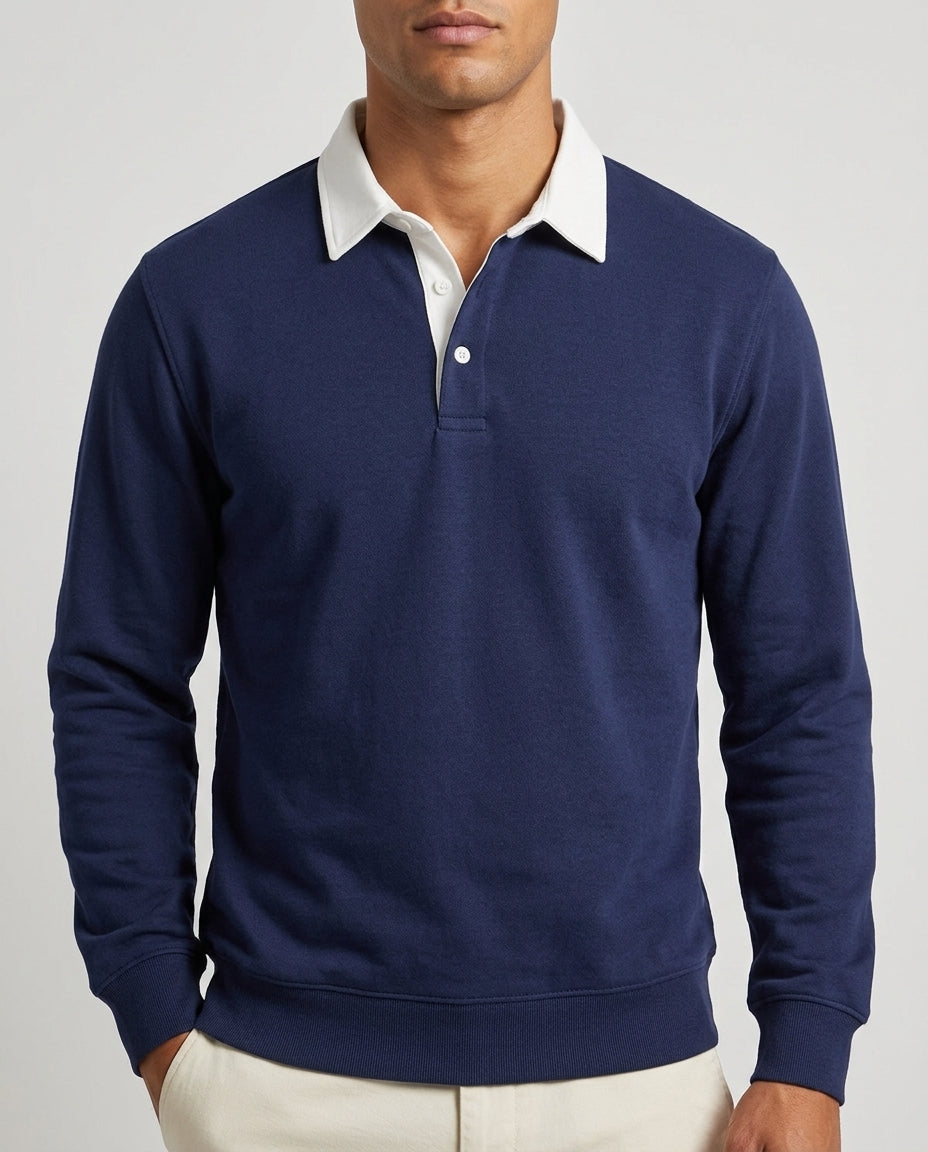 Beckham Men's Cotton Polo Sweatshirt