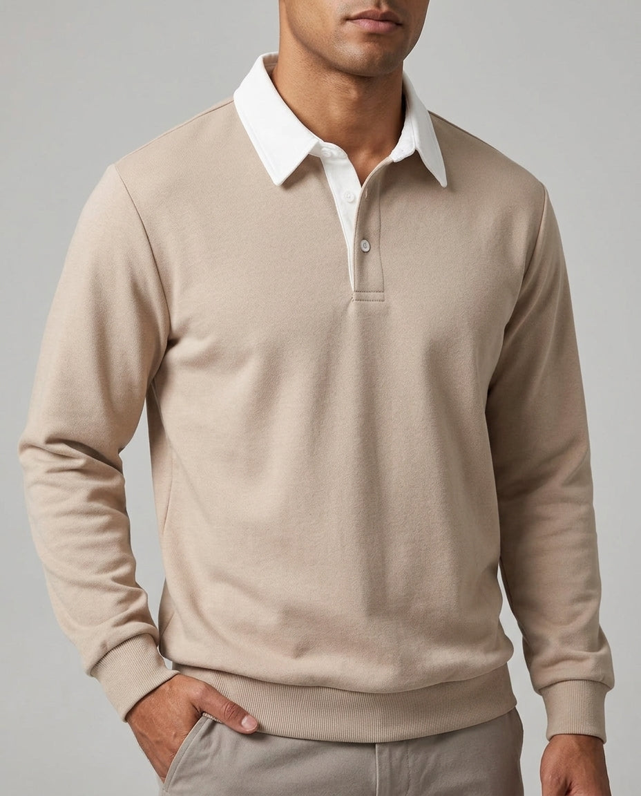 Beckham Men's Cotton Polo Sweatshirt