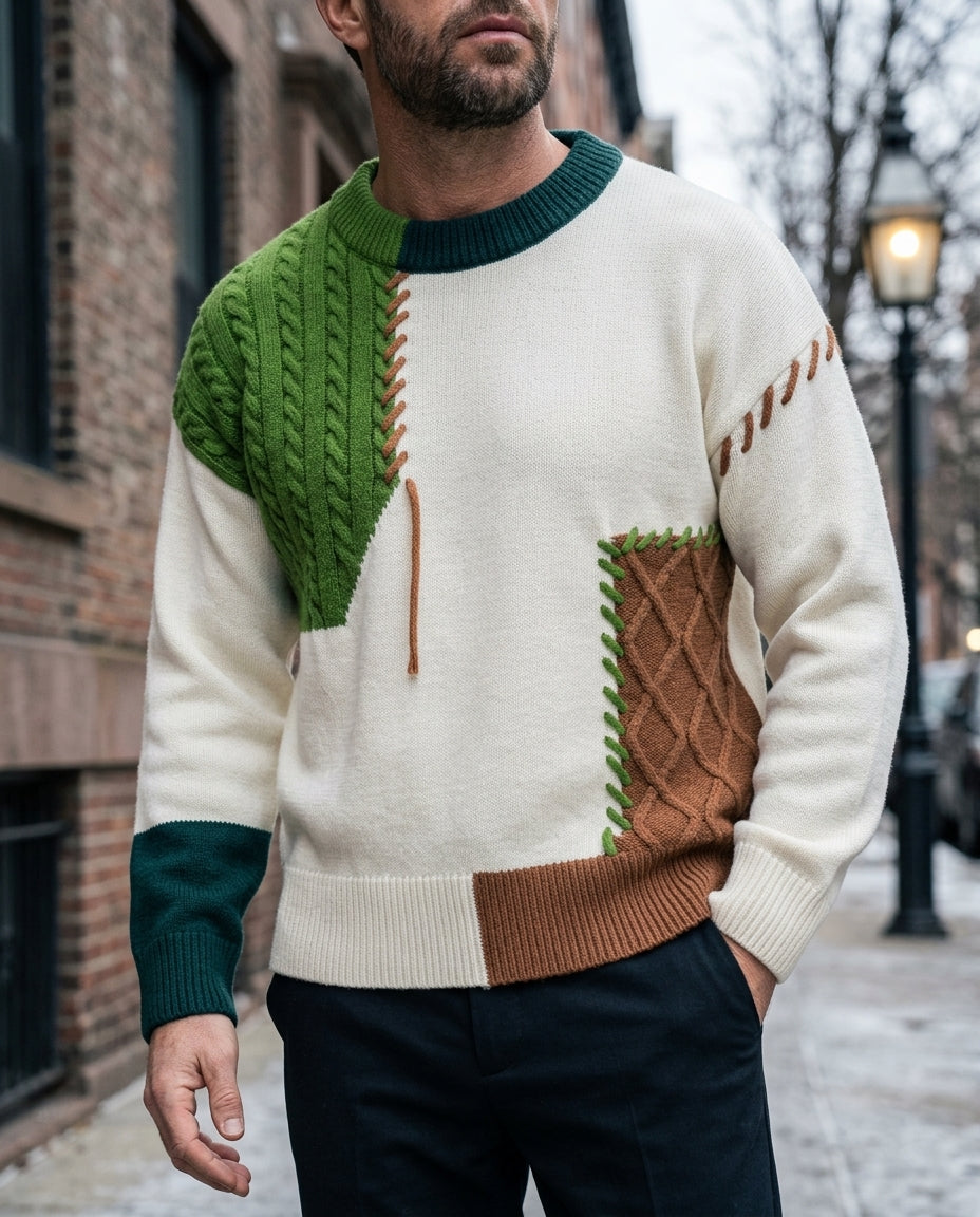 Radcliffe Men's Cable Knit Wool Pullover