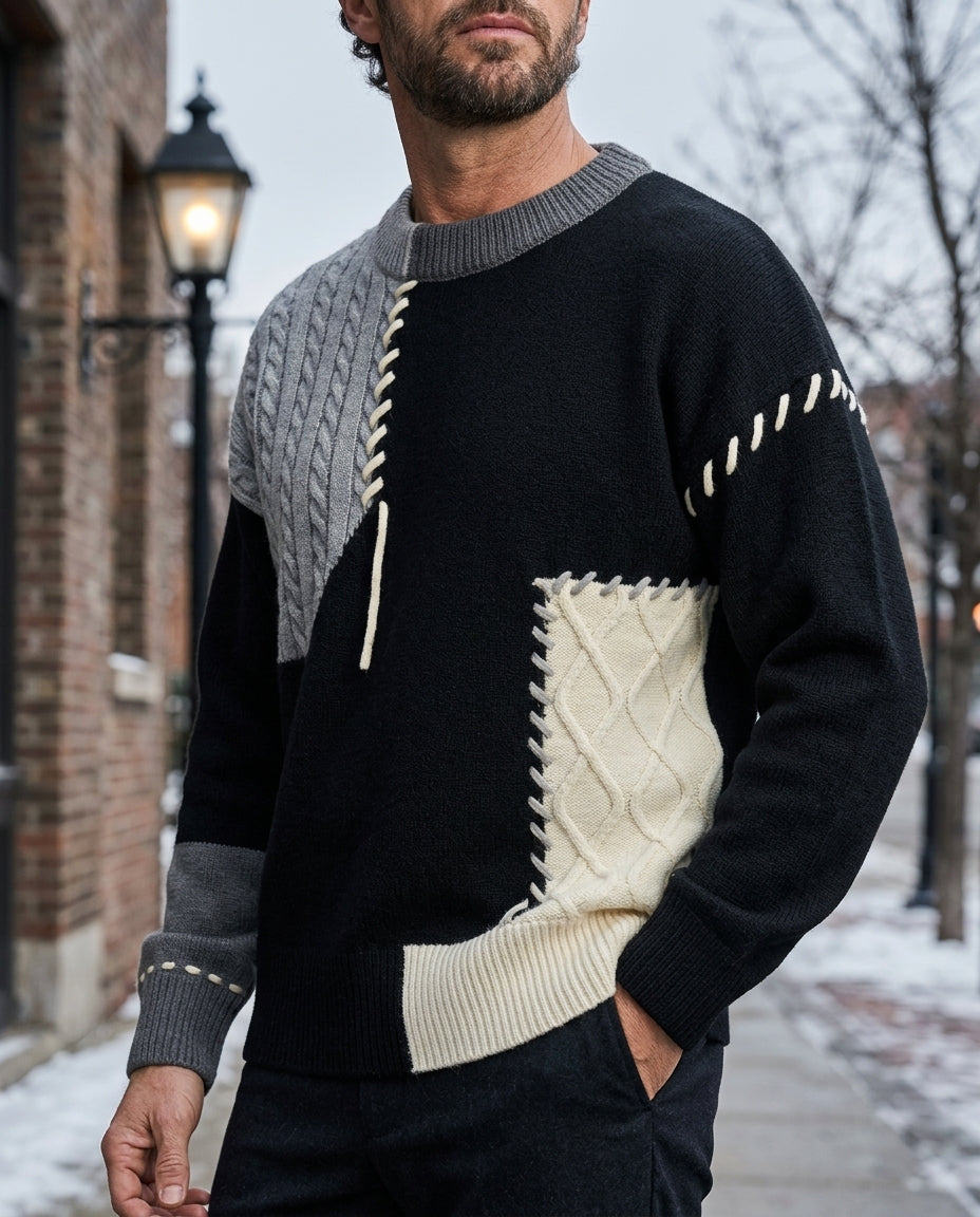 Radcliffe Men's Cable Knit Wool Pullover