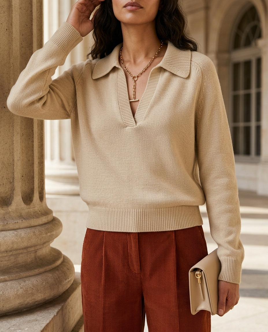 Verona Women's Cotton Polo Sweater