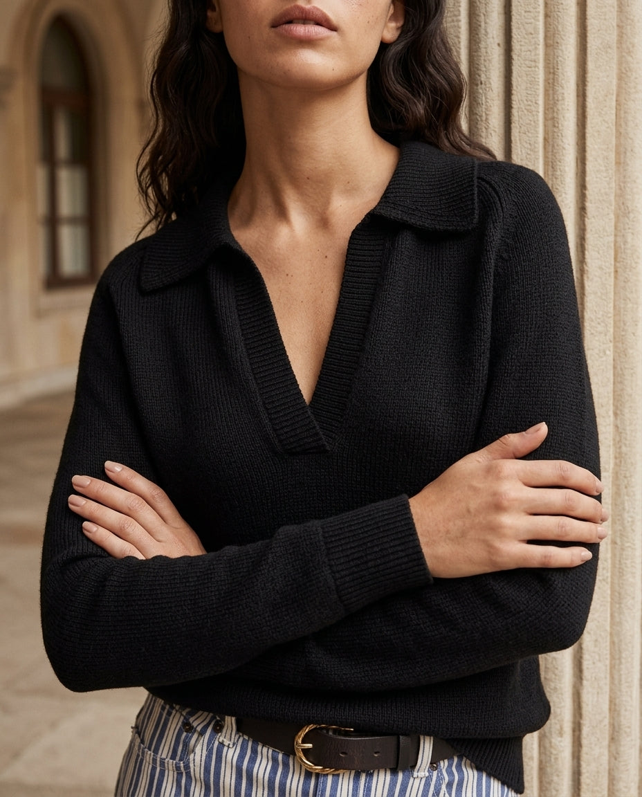 Verona Women's Cotton Polo Sweater