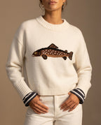 Merritt Women's Fish Motif Crewneck Sweater