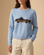Merritt Women's Fish Motif Crewneck Sweater