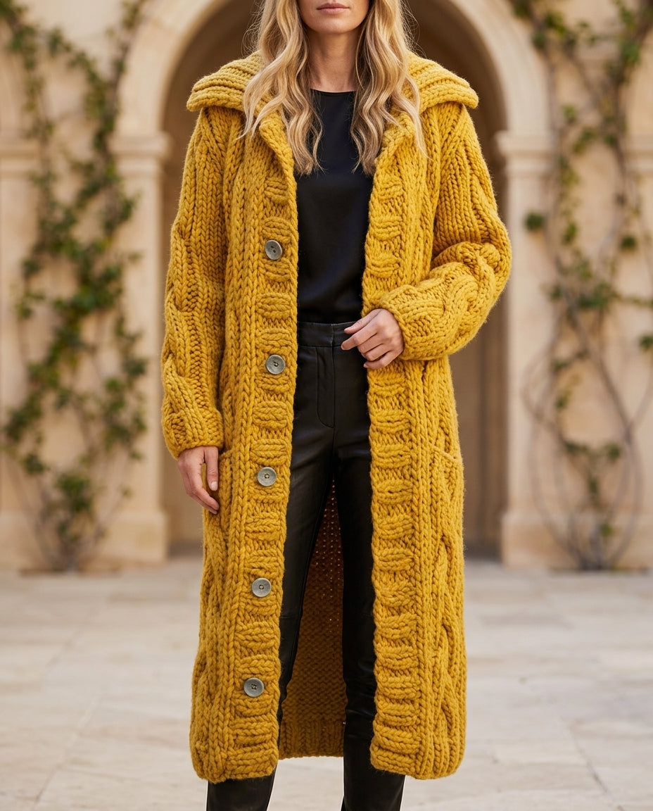 Jeanne Women's Oversized Cable Knit Coat