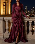 Avelisse Women's Draped Satin Maxi Dress