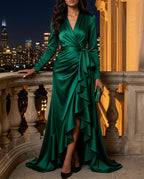 Avelisse Women's Draped Satin Maxi Dress