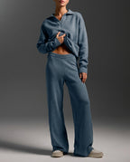 Bellevue Women's Polo Sweater Wide Leg Set