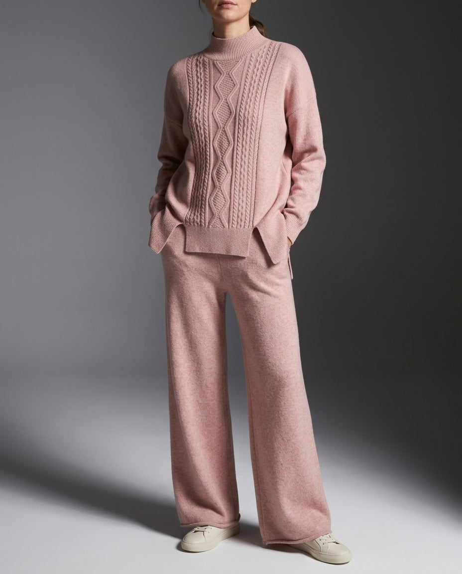 Vesper Women's Cashmere Wide Leg Set