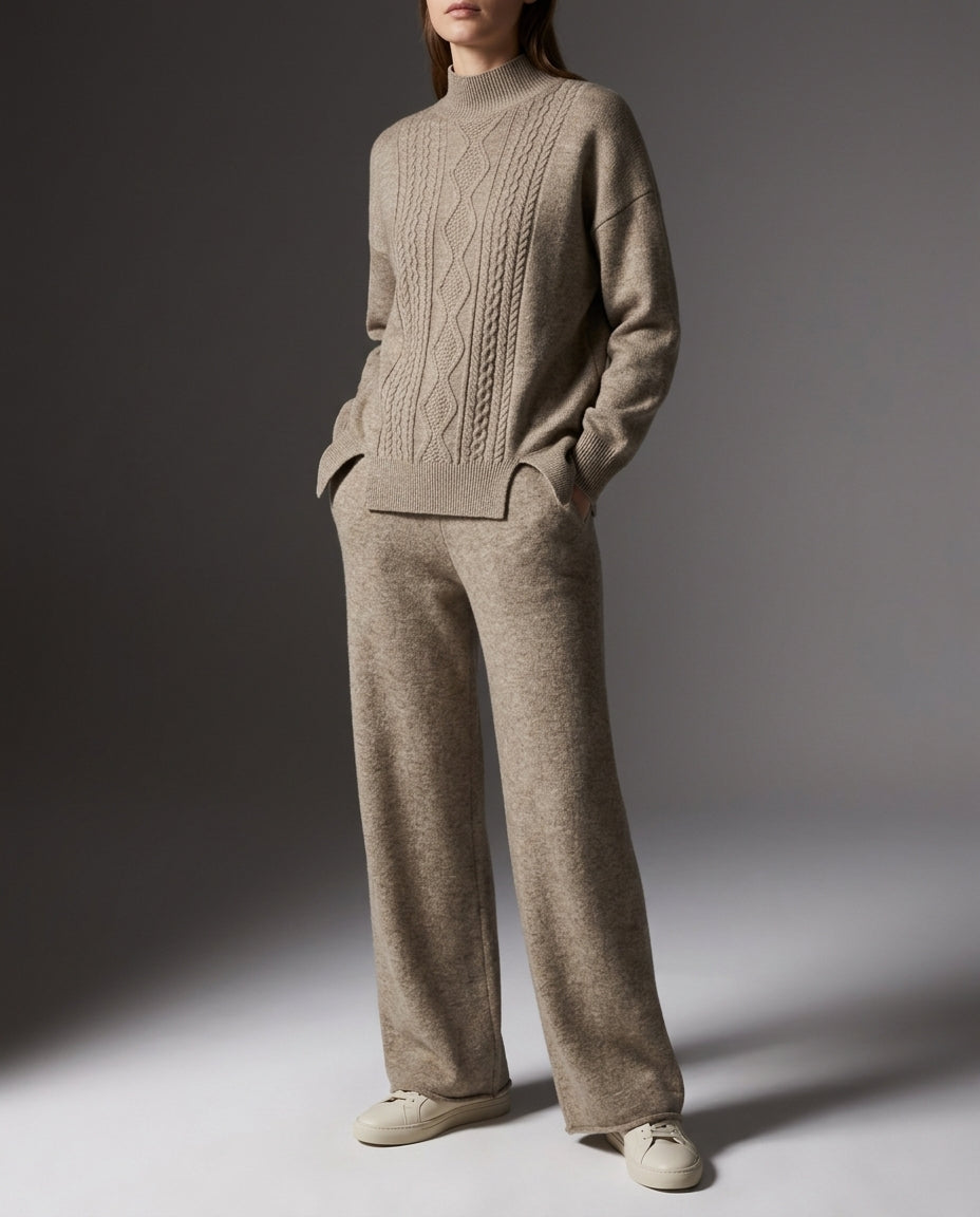 Vesper Women's Cashmere Wide Leg Set