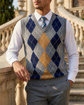 Conrad Men's Argyle V-Neck Sweater Vest