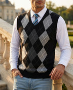 Conrad Men's Argyle V-Neck Sweater Vest