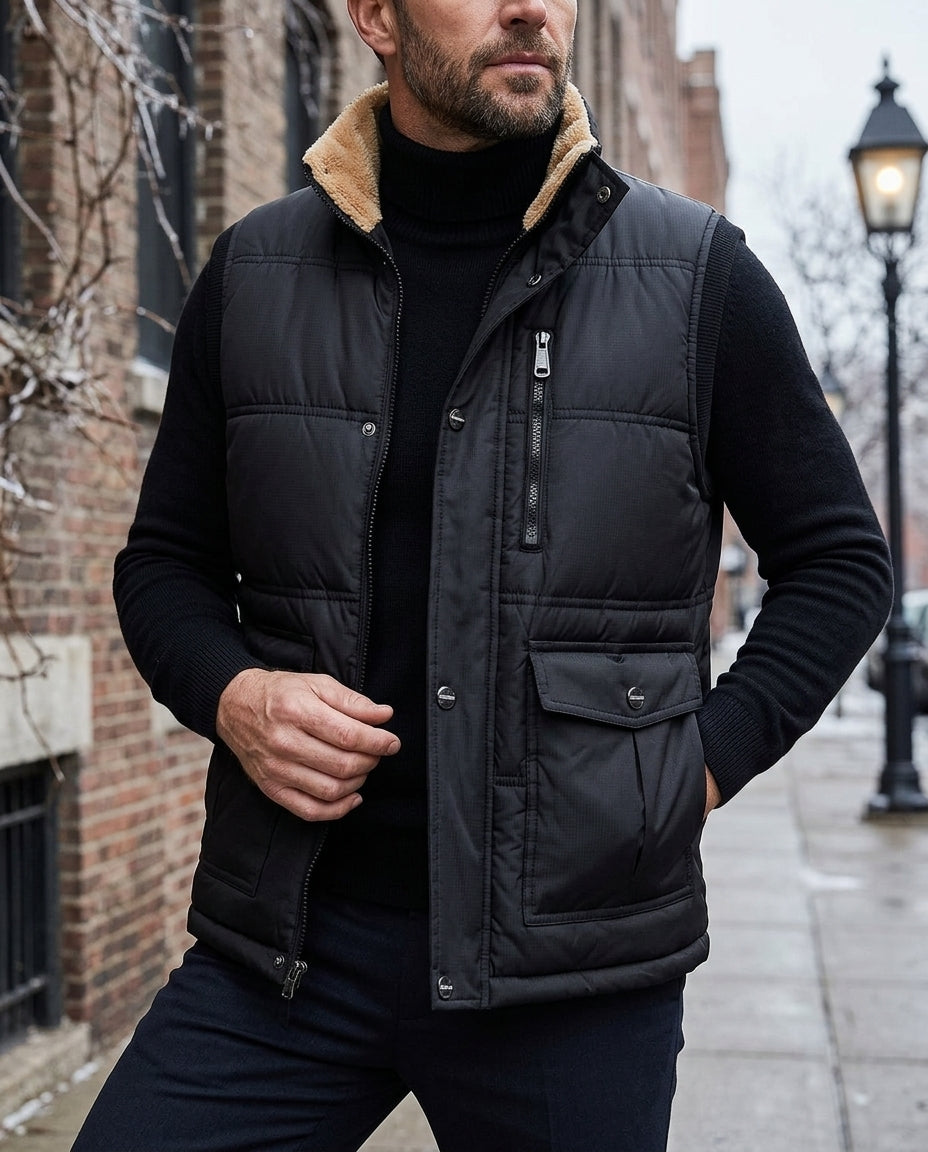 Cooper Men's Sherpa Lined Puffer Vest