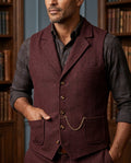 Desmond Men's Herringbone Tailored Waistcoat
