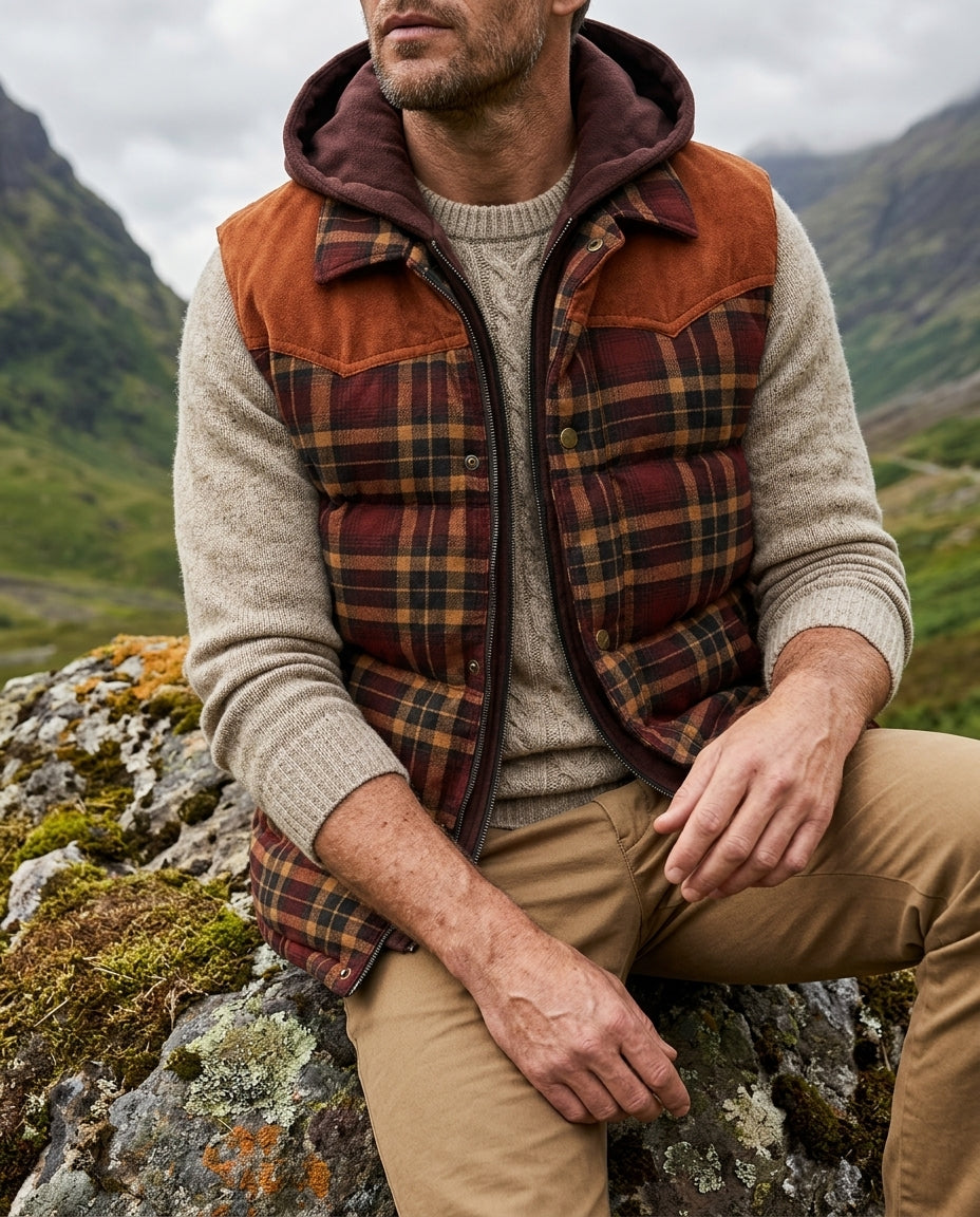 Keaton Men's Hooded Quilted Vest