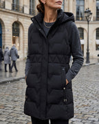 Lena Women's Hooded Long Quilted Vest