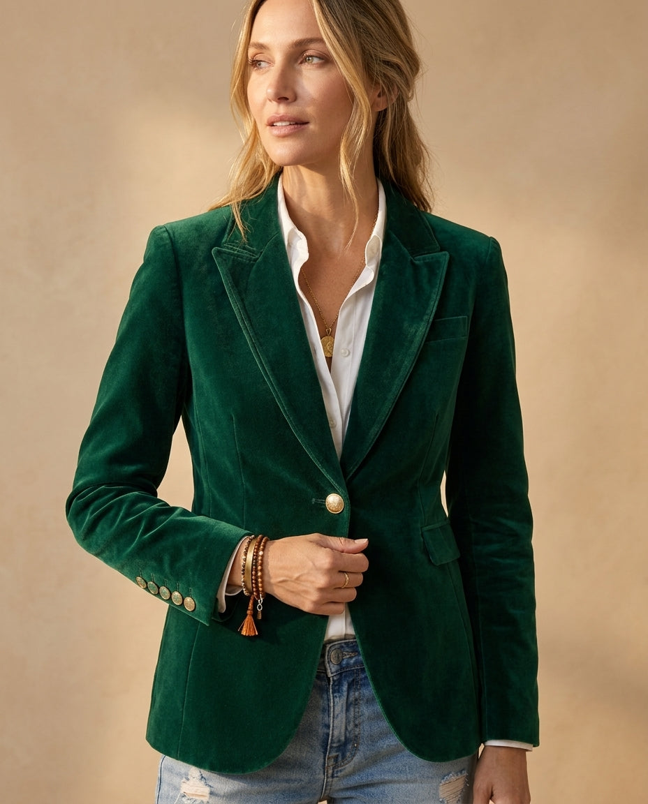 Sylvie Women's Tailored Single Button Blazer