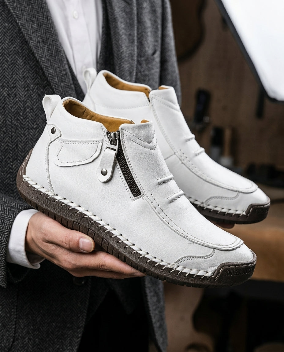 Calder Men's Leather Zip Ankle Boots