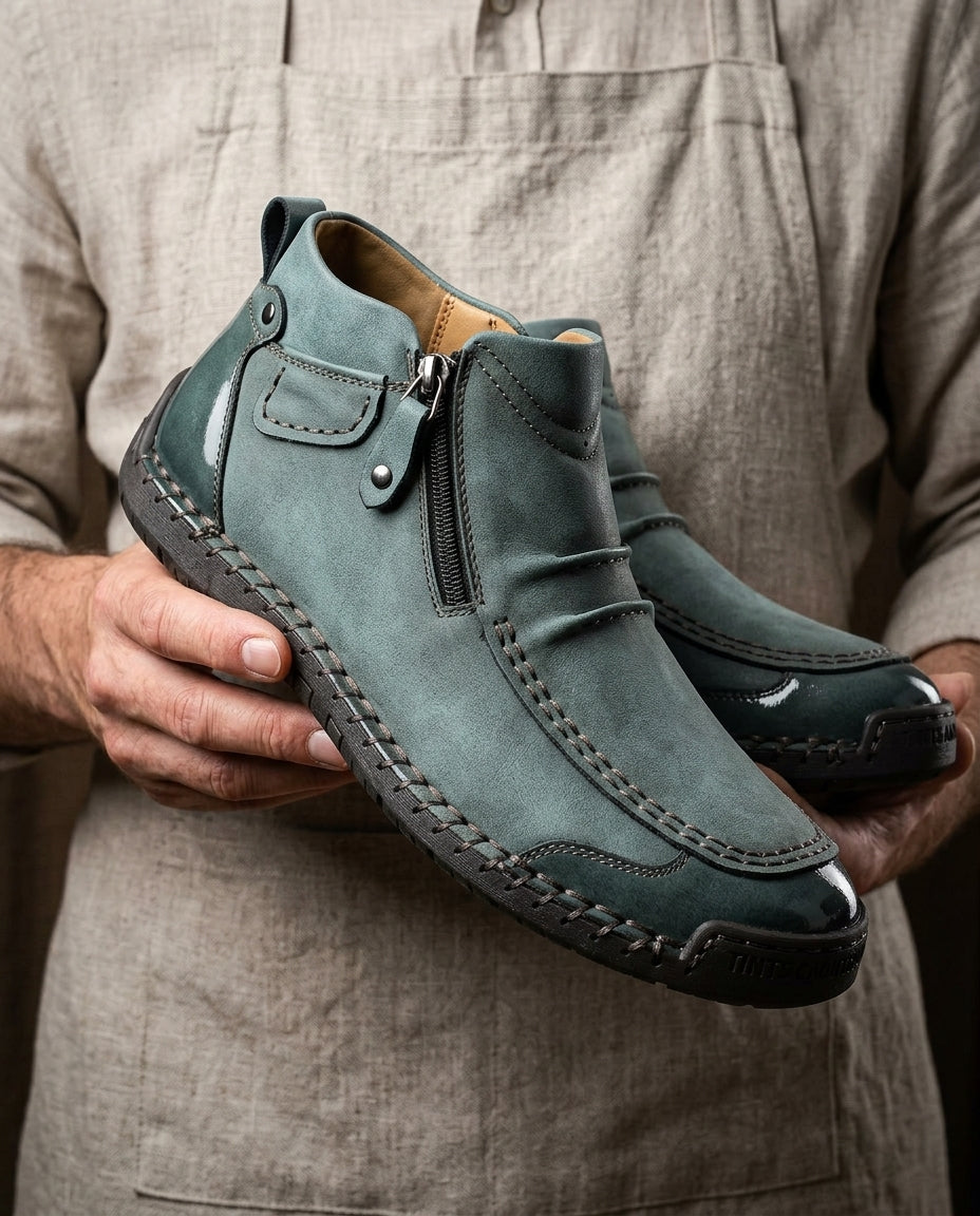 Calder Men's Leather Zip Ankle Boots