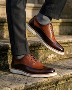 Fairmont Men's Wingtip Leather Dress Sneakers