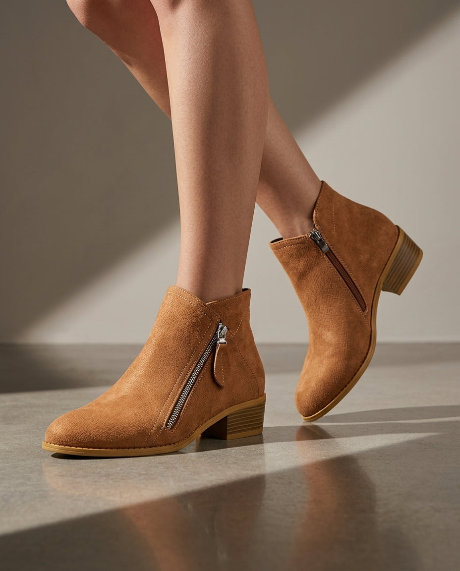 Delilah Women's Low Heel Ankle Boots