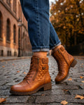 Theodosia Women's Quilted Lace-Up Ankle Boots
