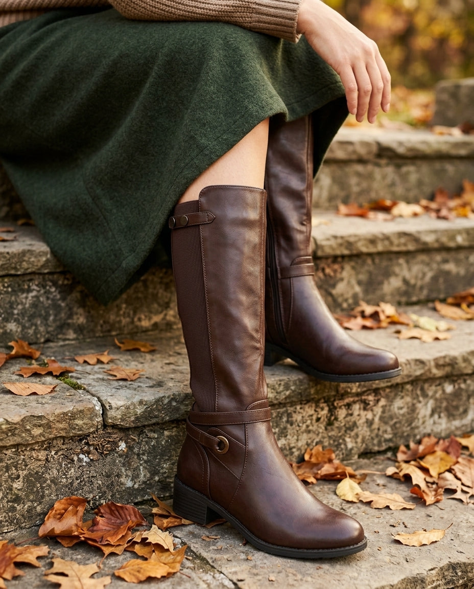 Adeline Women's Elastic Panel Riding Boots