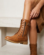 Calloway Women's Lace-Up Combat Boots
