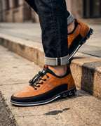 Weston Men's Leather Moc-Toe Sneakers