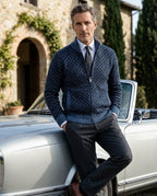 Sterling Men's Diamond Knit Zip Cardigan