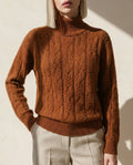 Carinthia Cozy Cable Knit Turtleneck Sweater