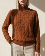 Carinthia Cozy Cable Knit Turtleneck Sweater