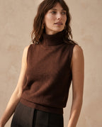 Marenton Women's Turtleneck Sweater Vest