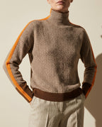 Sienna Women's Colorblock Turtleneck Pullover Sweater