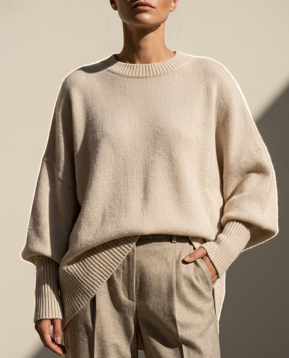 Serena Women's Oversized Asymmetrical Warm Sweater