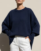 Serena Women's Oversized Asymmetrical Warm Sweater