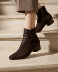 Hadley Women's Suede Pointed Toe Booties
