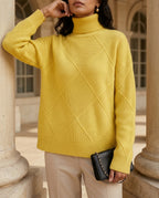 Amelie Women's Merino Wool Turtleneck Pullover Sweater