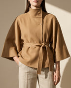 Genevieve Women's Wool Blend Cape Coat