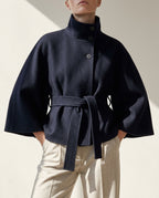 Genevieve Women's Wool Blend Cape Coat