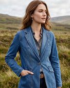 Calienne Women's Stylish Denim Blazer