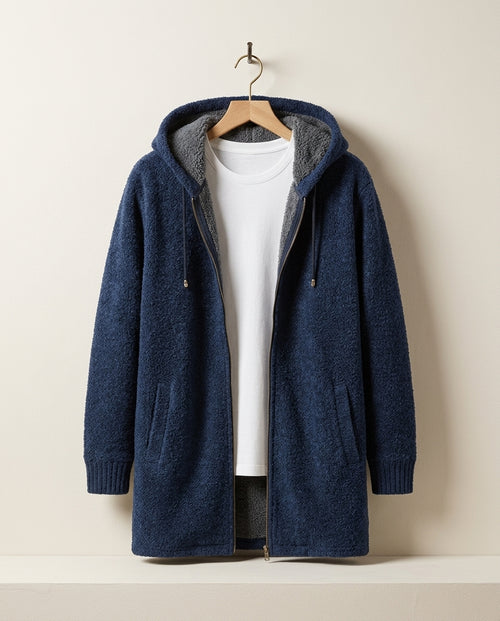 Aiden Men's Fleece-Lined Hooded Warm Jacket