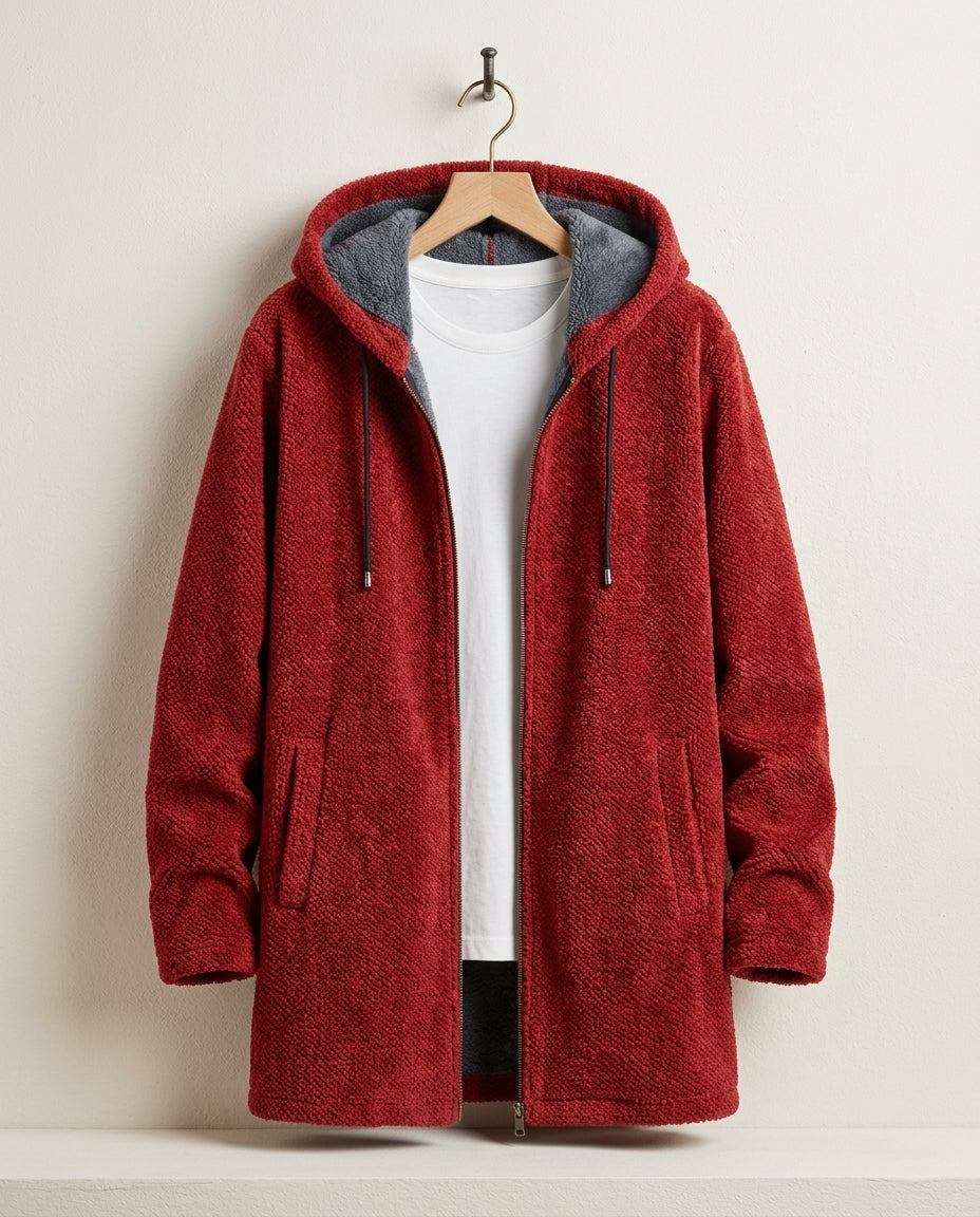 Aiden Men's Fleece-Lined Hooded Warm Jacket