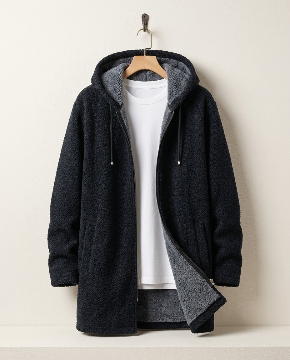 Aiden Men's Fleece-Lined Hooded Warm Jacket