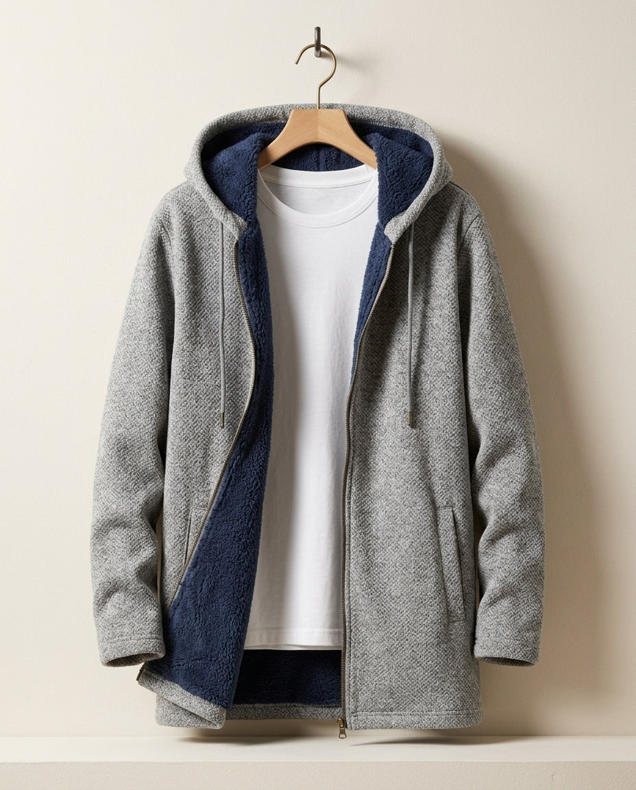 Aiden Men's Fleece-Lined Hooded Warm Jacket