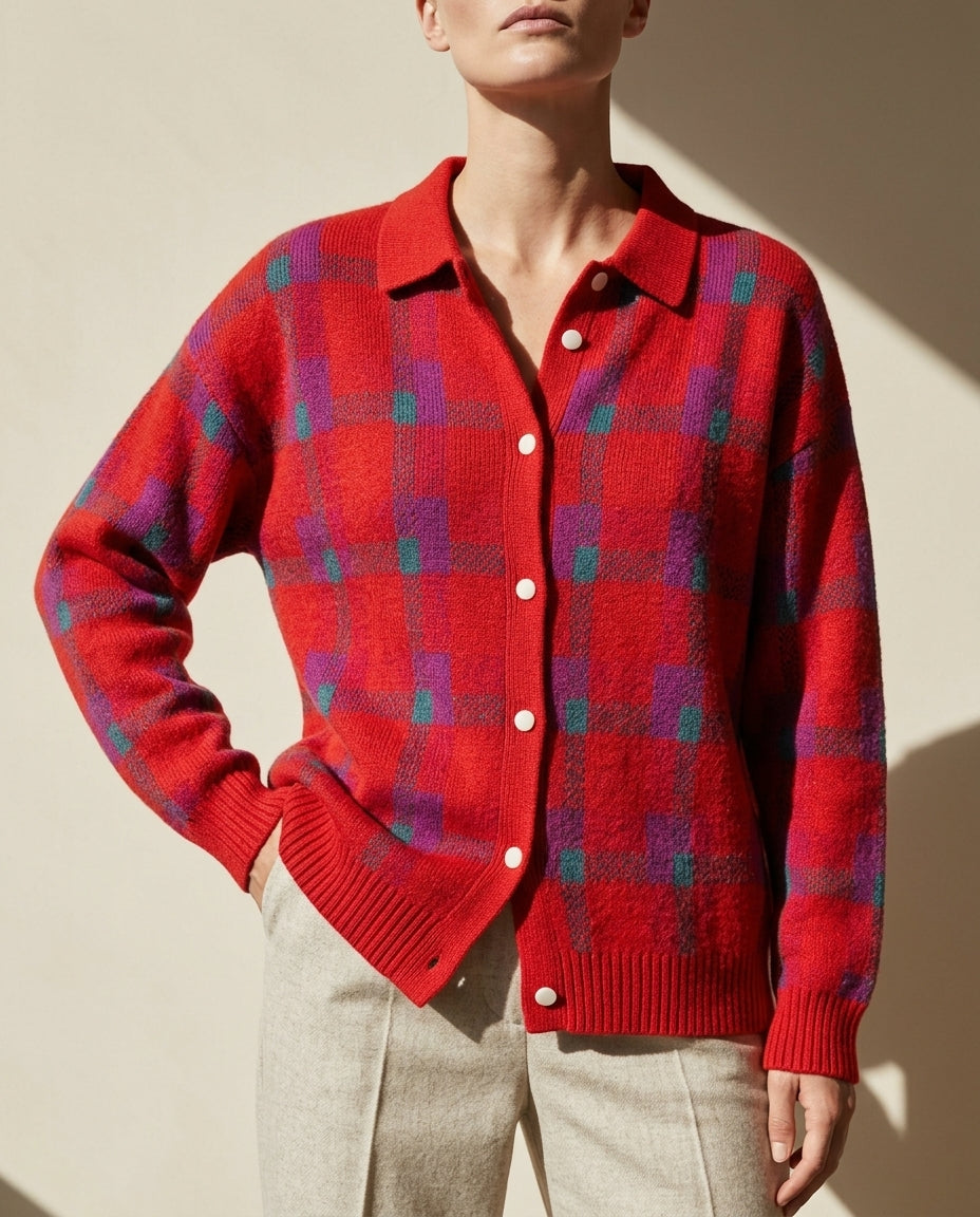 Alise Women's Autumn Cozy Plaid Flannel