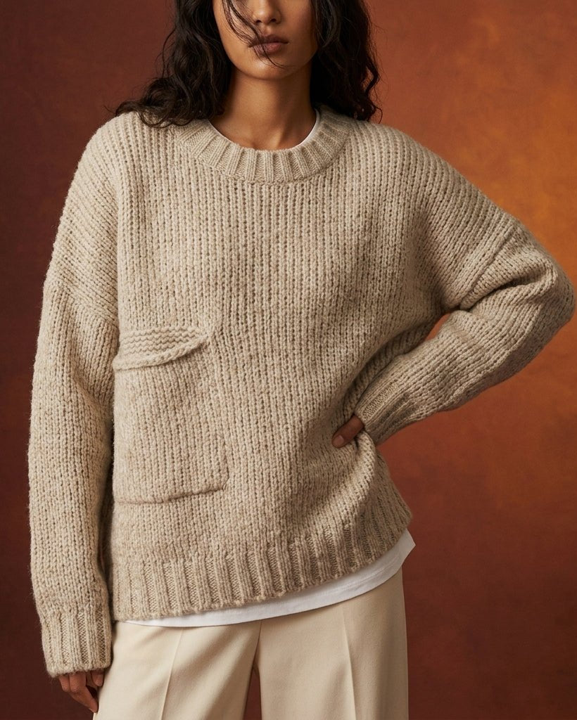 Marlowe Women's Chunky Knit Oversized Sweater