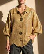 Charlotte Women's Knit Scalloped Hem Cardigan Sweater